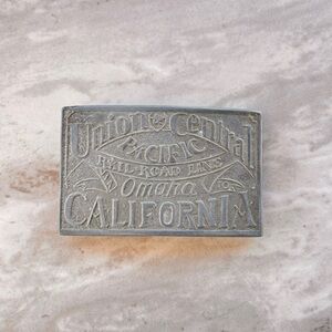 Union & Central Pacific California Metal Belt Buckle